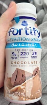 CHOCOLATE ORIGINAL FORTIFY NUTRITION SHAKE, CHOCOLATE