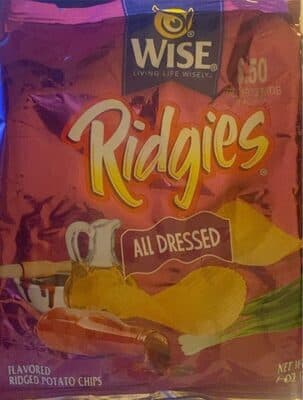 ALL DRESSED FLAVORED RIDGED POTATO CHIPS