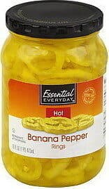 HOT BANANA PEPPER RINGS, HOT