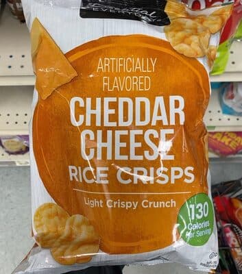 CHEDDAR CHEESE RICE CRISPS, CHEDDAR CHEESE