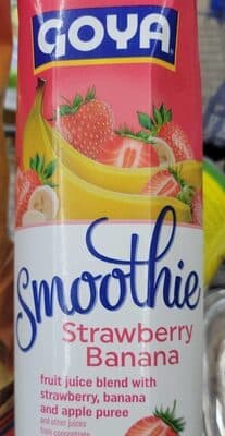 FRUIT JUICE BLEND WITH STRAWBERRY, BANANA AND APPLE PUREE SMOOTHIE, STRAWBERRY BANANA