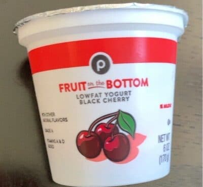 LOWFAT YOGURT BLACK CHERRY FRUIT ON THE BOTTOM, BLACK CHERRY