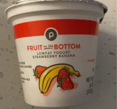STRAWBERRY BANANA LOWFAT YOGURT, STRAWBERRY BANANA