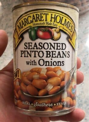 SEASONED PINTO TO BEANS WITH ONIONS, SEASONED WITH ONIONS