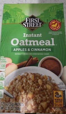 APPLES & CINNAMON INSTANT OATMEAL, APPLES & CINNAMON