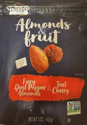 FIERY GHOST PEPPER & TART CHERRY ALMONDS & FRUIT, FIERY GHOST PEPPER & TART CHERRY