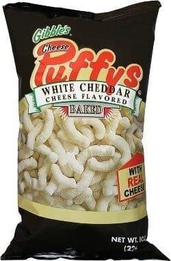 GIBBLE'S, CHEESE PUFFYS, WHITE CHEDDAR