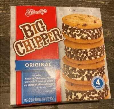 ORIGINAL CHOCOLATE CHIP COOKIES FILLED WITH VANILLA ICE CREAM AND COATED WITH CHOCOLATE CHIPS SANDWICHES, ORIGINAL
