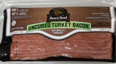 SMOKED UNCURED TURKEY BACON, SMOKED UNCURED TURKEY