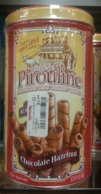 CREMEDE PIROULINE, AMERICA'S ONLY ROLLED WAFER, CHOCOLATE HAZELNUT