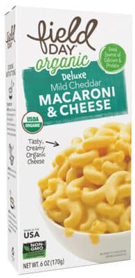 ORGANIC DELUXE MILD CHEDDAR MACARONI & CHEESE