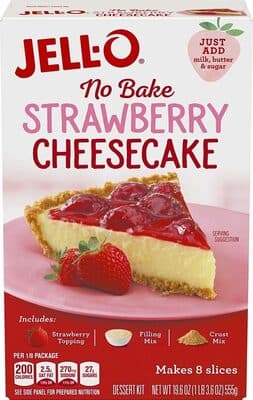 NO BAKE STRAWBERRY CHEESECAKE DESSERT KIT, STRAWBERRY