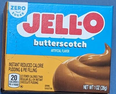 BUTTERSCOTCH INSTANT REDUCED CALORIE PUDDING & PIE FILLING, BUTTERSCOTCH