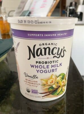 VANILLA PROBIOTIC  WHOLE MILK YOGURT, VANILLA