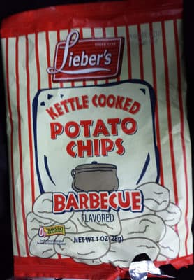 LIEBER'S, KETTLE COOKED POTATO CHIPS, BARBECUE
