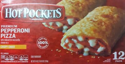 PREMIUM PEPPERONI PIZZA WITH REDUCED FAT MOZZARELLA CHEESE IN CRISPY CRUST SANDWICH, PREMIUM PEPPERONI PIZZA