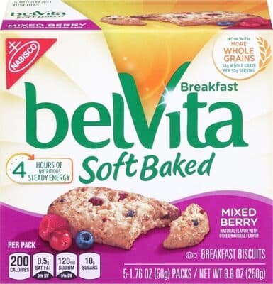 NABISCO BELVITA COOKIES MIXED BERRY 5X1.76 OZ