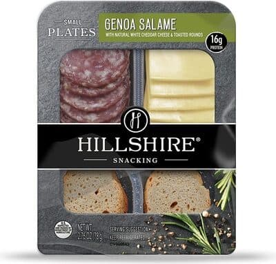 GENOA SALAME WITH NATURAL WHITE CHEDDAR CHEESE & TOASTED ROUNDS SMALL PLATES, GENOA SALAME WITH NATURAL WHITE CHEDDAR CHEESE & TOASTED ROUNDS