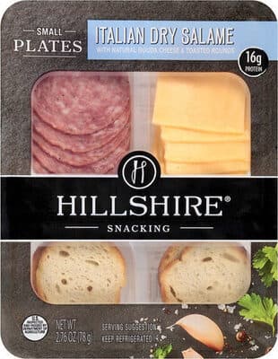 ITALIAN DRY SALAME WITH NATURAL GOUDA CHEESE & TOASTED ROUNDS SMALL PLATES, ITALIAN DRY SALAME WITH NATURAL GOUDA CHEESE & TOASTED ROUNDS