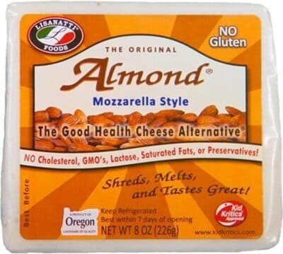 THE ORIGINAL ALMOND MOZZARELLA STYLE THE GOOD HEALTH CHEESE ALTERNATIVE