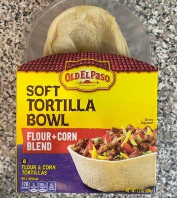 Old El Paso Flour and Corn Blend Soft Tortilla Bowl 8 Count