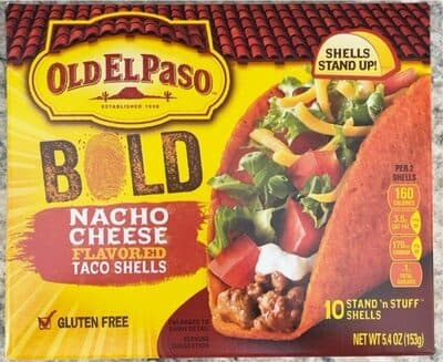 Old El Paso Stand 'N Stuff Bold Nacho Cheese Flavored Taco Shells 10 Count