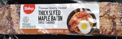 PREMIUM HICKORY SMOKED THICK SLICED MAPLE FLAVORED BACON, MAPLE
