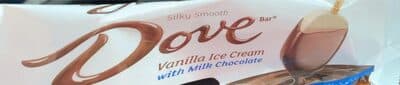 SILKY SMOOTH VANILLA ICE CREAM WITH MILK CHOCOLATE BAR, VANILLA