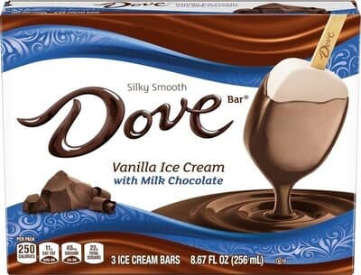 VANILLA ICE CREAM BAR WITH MILK CHOCOLATE, VANILLA, MILK CHOCOLATE