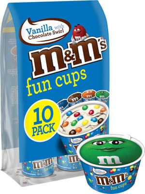VANILLA WITH CHOCOLATE SWIRL FUN ICE CREAM CUPS, VANILLA