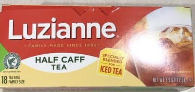 HALF CAFF ICED TEA BAGS, HALF CAFF