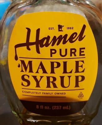 HAMEL MAPLE SYRUP CO., 100% PURE MAPLE SYRUP