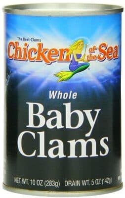 CHICKEN OF THE SEA, WHOLE BABY CLAMS