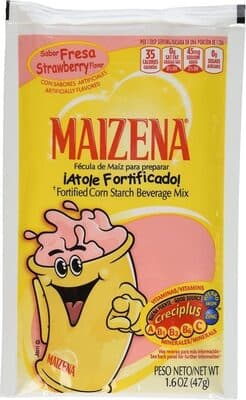 MAIZENA, FORTIFIED CORN STARCH BEVERAGE MIX, STRAWBERRY FLAVOR NATURALLY AND ARTIFICIALLY FLAVORED