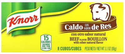 KNORR, BOUILLON, BEEF FLAVOR WITH OTHER NATURAL FLAVOR