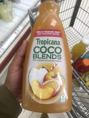 COCO BLENDS PEACH PASSION FRUIT WITH COCONUT WATER