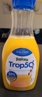 NO PULP ORANGE JUICE BEVERAGE PARTIALLY FROM CONCENTRATE, ORANGE