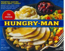 ROASTED CARVED WHITE MEAT TURKEY, CREAMY MASHED POTATOES, GRAVY, SEASONED STUFFING AND MIXED VEGETABLES - INCLUDES AN APPLE CRANBERRY DESSERT, ROASTED CARVED WHITE MEAT TURKEY