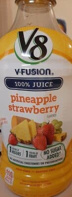 V8 V-FUSION BEVERAGE PINEAPPLE STRAWBERRY