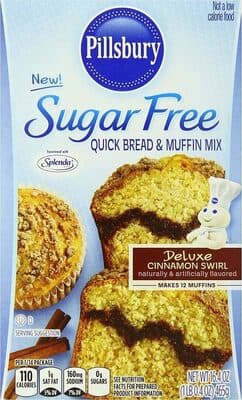 PILLSBURY, SUGAR FREE QUICK BREAD & MUFFIN MIX, DELUXE CINNAMON SWIRL, DELUXE CINNAMON SWIRL
