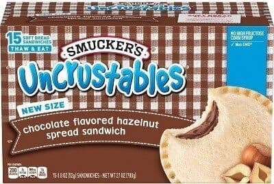 CHOCOLATE FLAVORED HAZELNUT SPREAD SANDWICH, CHOCOLATE