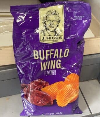 BUFFALO WING FLAVORED POTATO CHIPS, BUFFALO WING