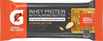 ALMOND BUTTER FLAVORED WHEY PROTEIN WITH ALMOND BUTTER PROTEIN BAR, ALMOND BUTTER