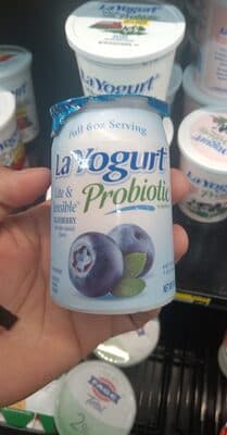 LA YOGURT, LIGHT PROBIOTIC BLENDED NONFAT YOGURT, BLUEBERRY