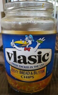 VLASIC, ZESTY BREAD & BUTTER CHIPS