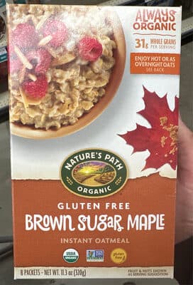 GLUTEN FREE HOT OATMEAL, BROWN SUGAR MAPLE WITH ANCIENT GRAINS