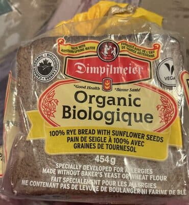 DIMPILEMEIER, ORGANIC RYE BREAD WITH SUNFLOWER SEEDS