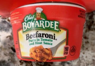 BEEFARONI PASTA IN TOMATO AND MEAT SAUCE, BEEFARONI