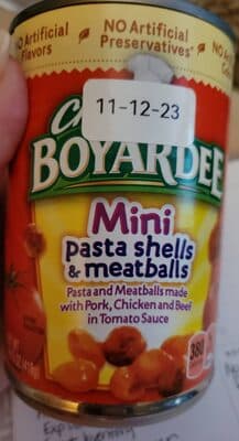 CHEF BOYARDEE Mini Pasta Shells and Meatballs, 14.75 OZ