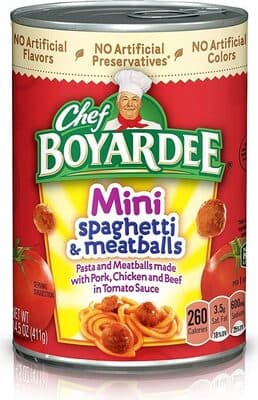CHEF BOYARDEE Mini Bites Spaghetti And Meatballs, 14.5 OZ